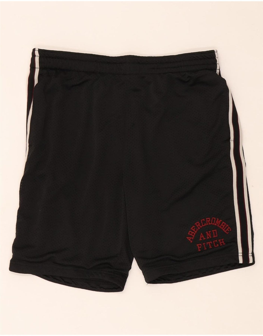 Abercrombie & Fitch Shorts deportivos con estampado para hombre Poliéster negro mediano