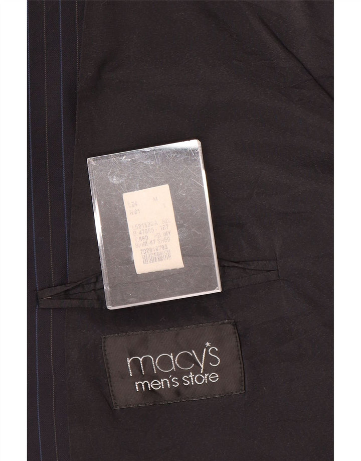 RALPH LAUREN Chaqueta tipo blazer de 2 botones para hombre IT 52 XL Lana a rayas azul marino