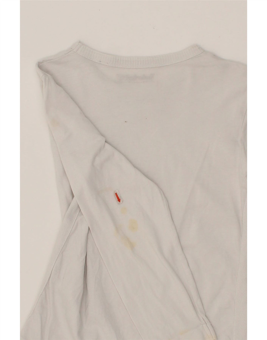 TIMBERLAND Boys Graphic Top Long Sleeve 7-8 Years White Cotton Vintage Timberland and Second-Hand Timberland from Messina Hembry 