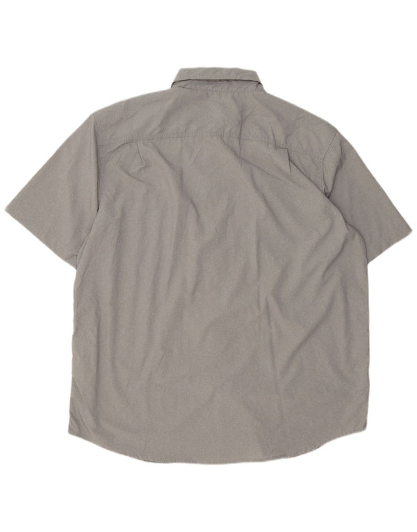 CARHARTT Camisa de manga corta de ajuste relajado para hombre XL Poliéster gris