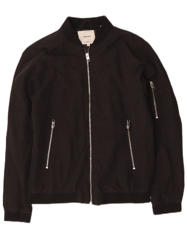Jack & Jones Chaqueta Bomber para Hombre UK 36 Small Poliéster Negro