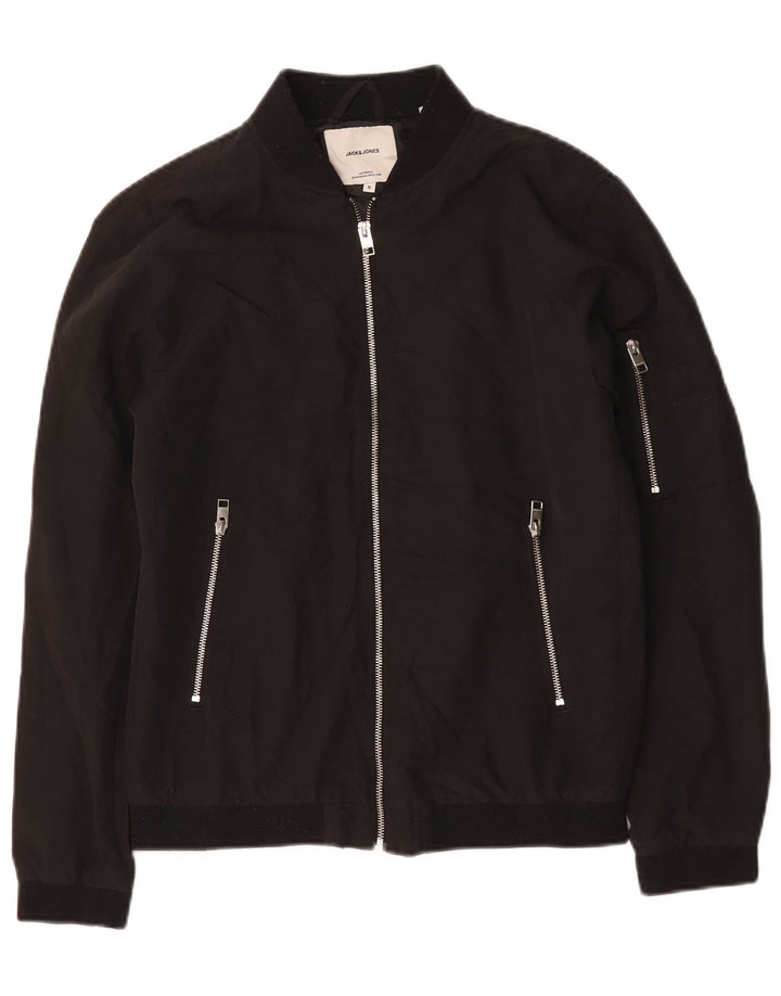 Jack & Jones Chaqueta Bomber para Hombre UK 36 Small Poliéster Negro