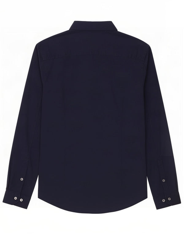 Tommy Hilfiger Camisa Slim Fit para Hombre Algodón Azul Marino Pequeño