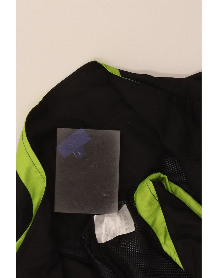 Asics Hombre Chándal Top Chaqueta Grande Negro Colorblock Poliéster