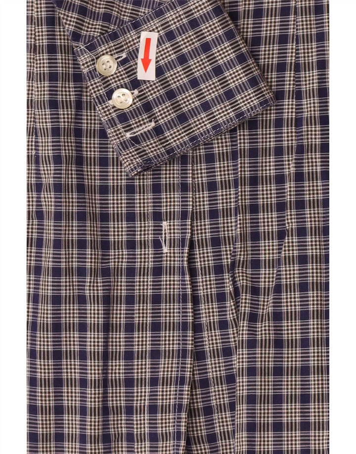 Max & Co. Camisa para mujer UK 44 Mediana Azul marino Cuadros Algodón