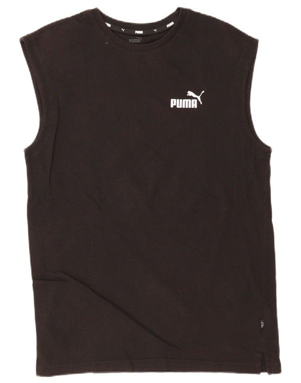 Puma Hombre Chaleco Top Pequeño Algodón Negro