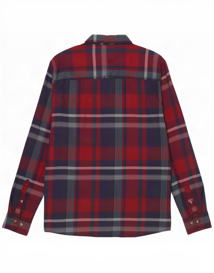 Camisa de franela de corte clásico para hombre de Fat Face de algodón a cuadros rojos medianos