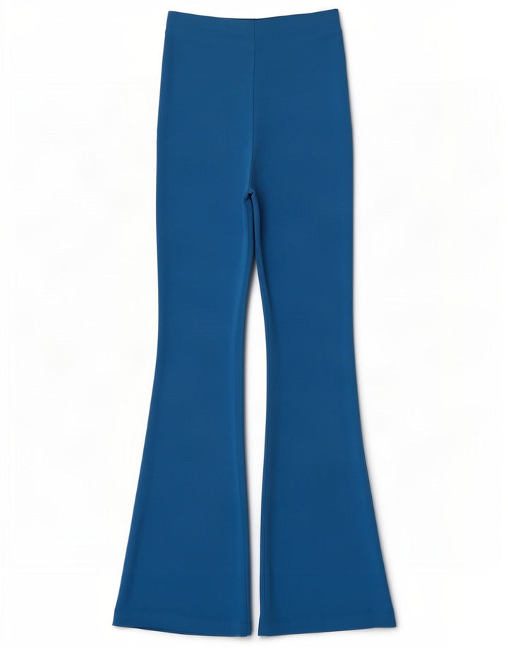 Zara Mujer Pantalones De Chándal Acampanados UK 8 Small Azul