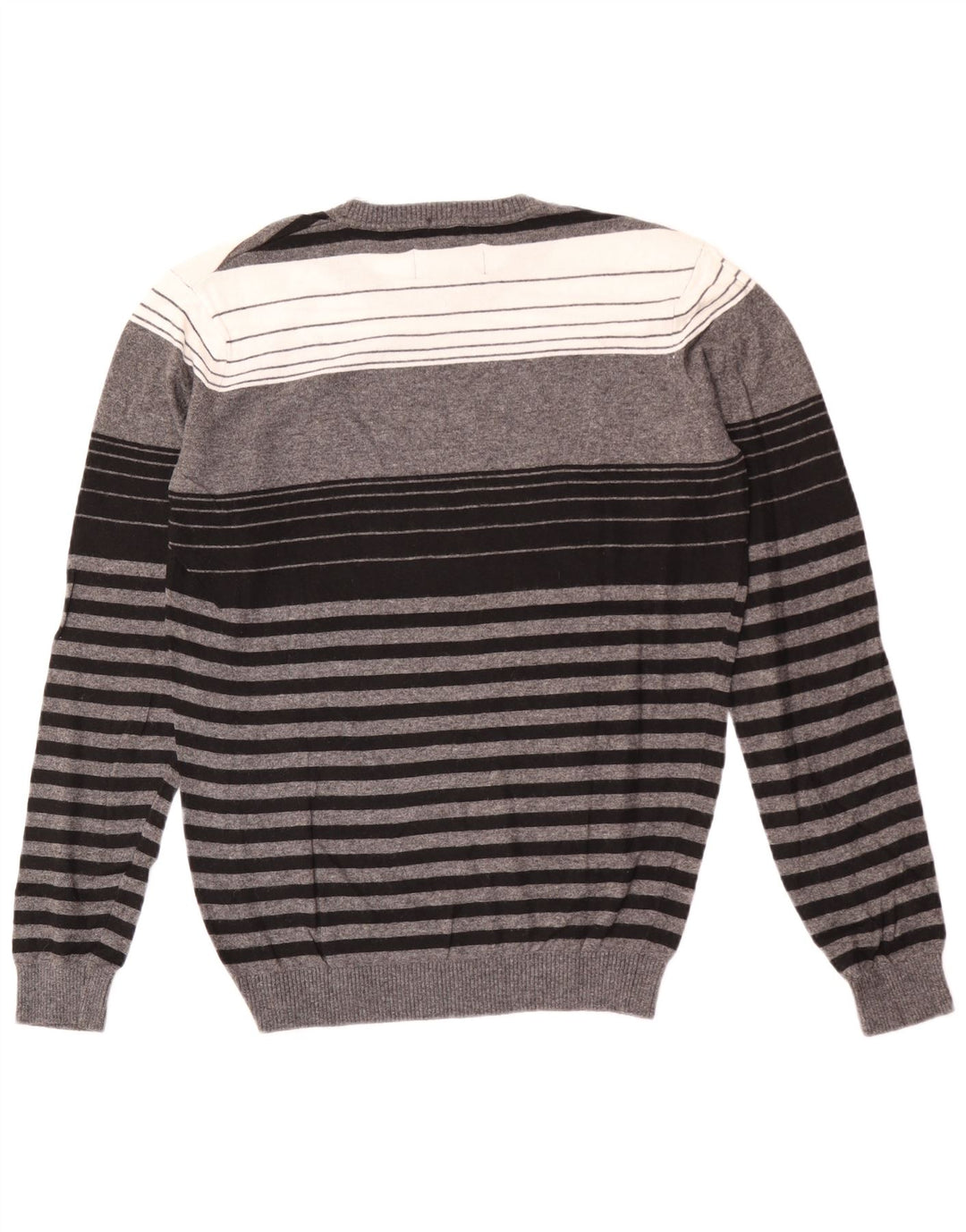 Sixty Hombre Jersey De Cuello Redondo De Viscosa A Rayas Gris Medio