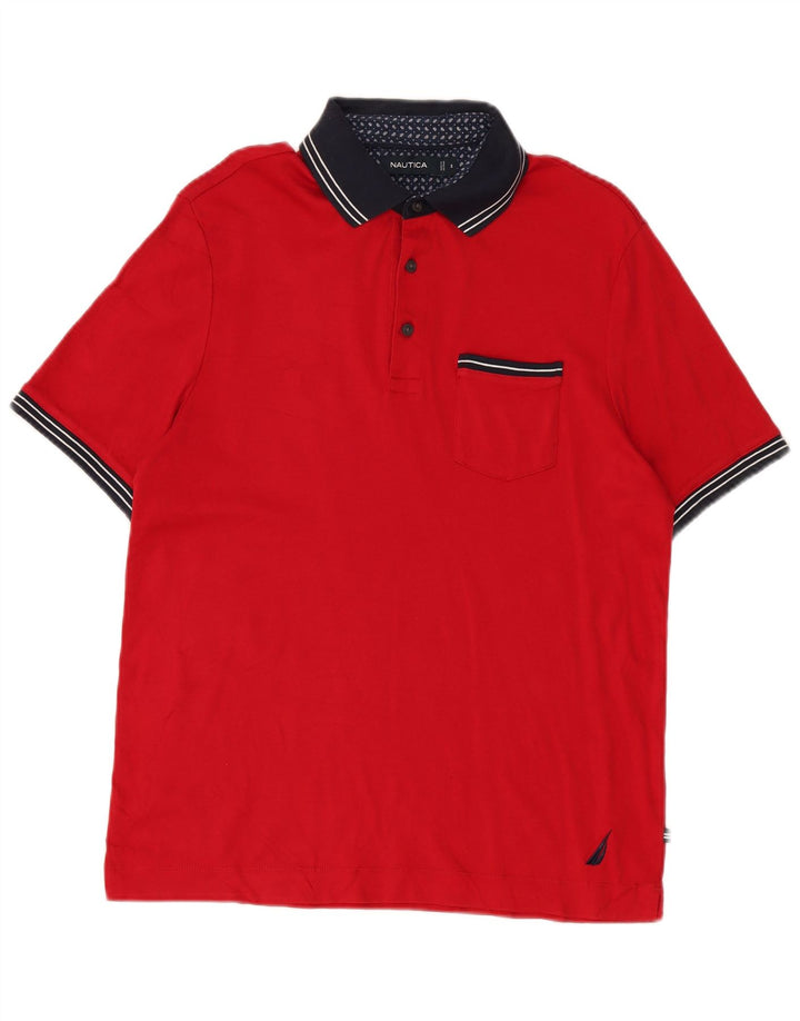 Polo Nautica Hombre Pequeño Color Rojo Bloque De Color
