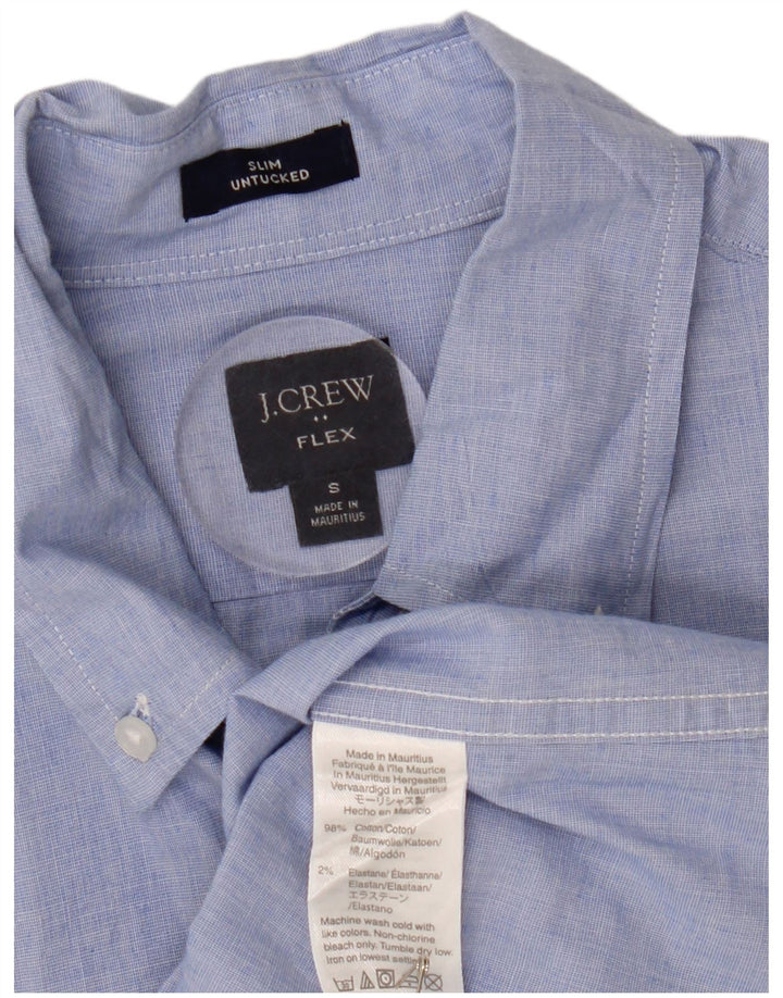 J. CREW Camisa Flex Slim para Hombre Algodón Azul Pequeño