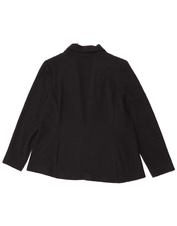 Marks & Spencer Chaqueta tipo blazer abierta para mujer UK 20 2XL Poliéster negro