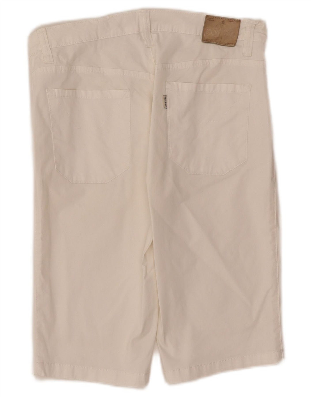 Jeckerson Pantalones Cortos Casuales Para Mujer W30 Algodón Blanco Mediano