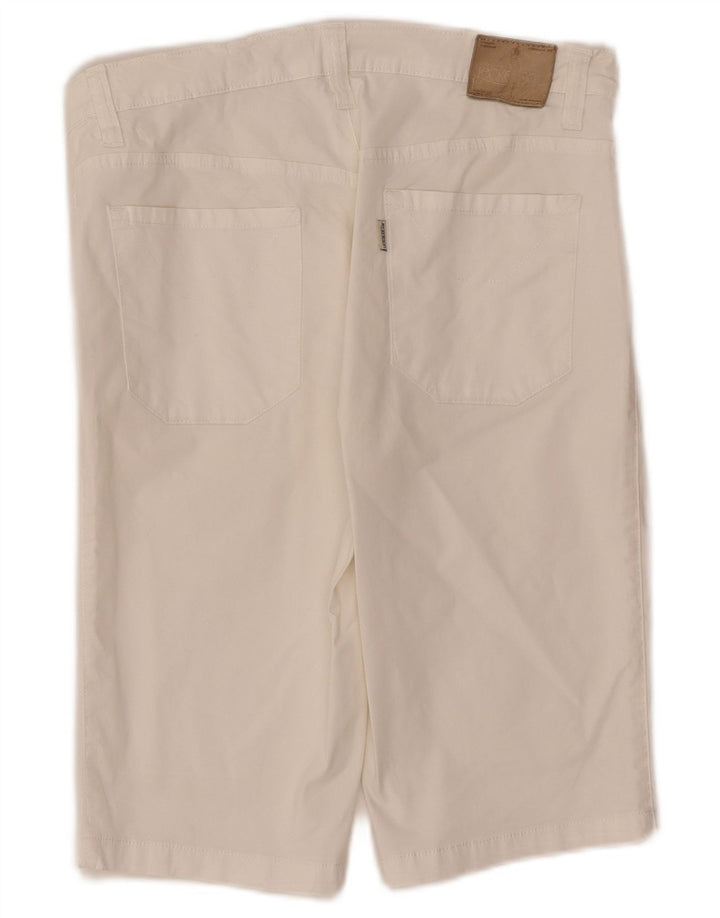 Jeckerson Pantalones Cortos Casuales Para Mujer W30 Algodón Blanco Mediano