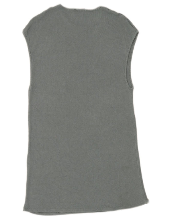 Zara Vestido Camiseta Sin Mangas Mujer UK 44 Azul Medio