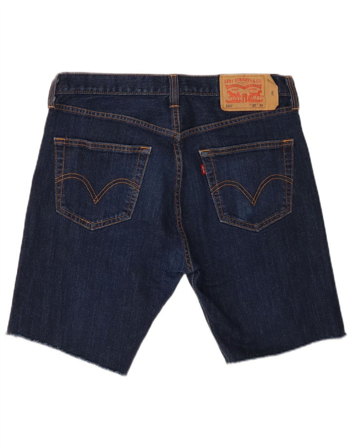 Levi's Mens 501 Shorts De Mezclilla W32 Algodón Azul Marino Medio