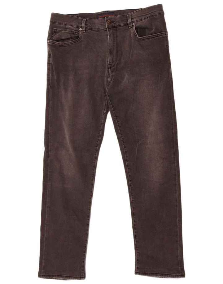 Vaqueros Trussardi Hombre Rectos W35 L30 Gris Algodón