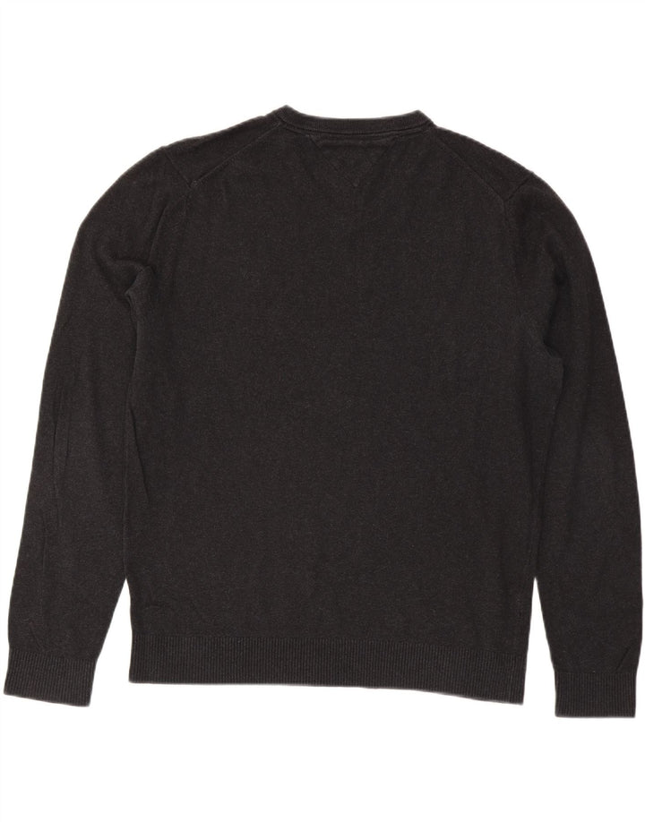 TOMMY HILFIGER Jersey con cuello en V para hombre XL Gris Algodón