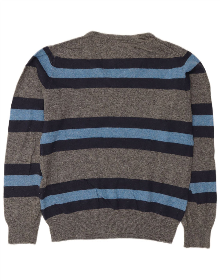 Puma Jersey Con Cuello En V Para Hombre De Lana De Cordero Gris Color Block Pequeño