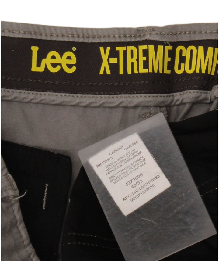 LEE Pantalones chinos rectos X-treme Comfort para hombre W42 L32 Algodón gris