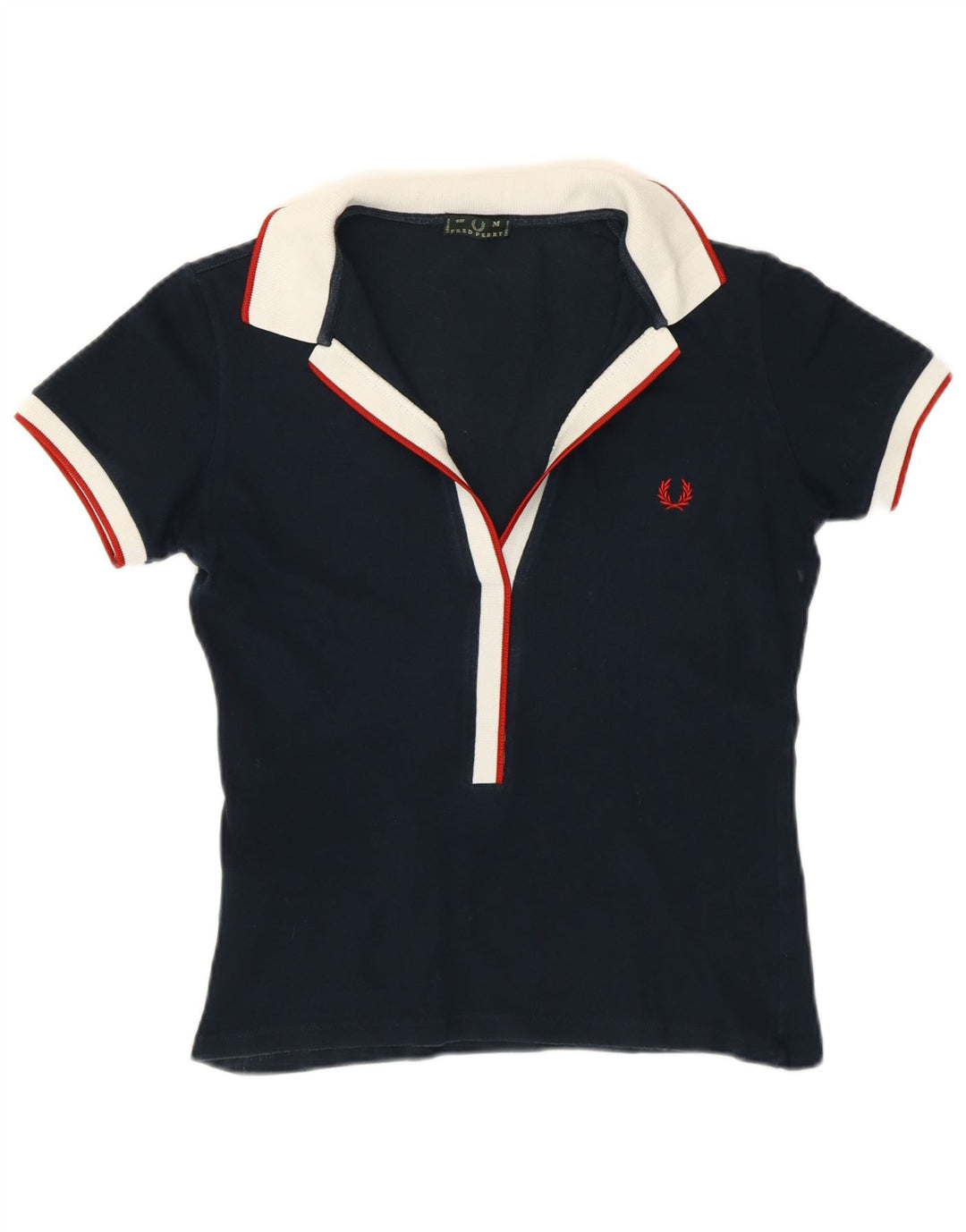 FRED PERRY Polo para mujer UK 12 Medium Azul marino