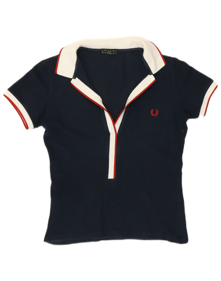 FRED PERRY Polo para mujer UK 12 Medium Azul marino