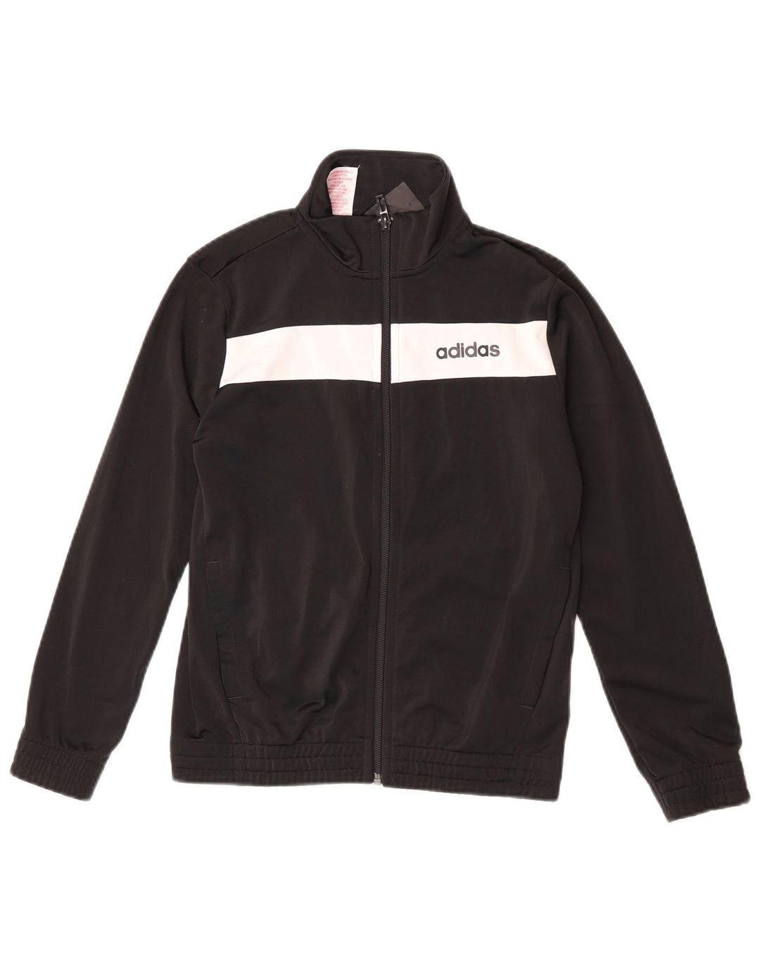 ADIDAS Chaqueta de chándal para niño 10-11 años Negro Poliéster color block