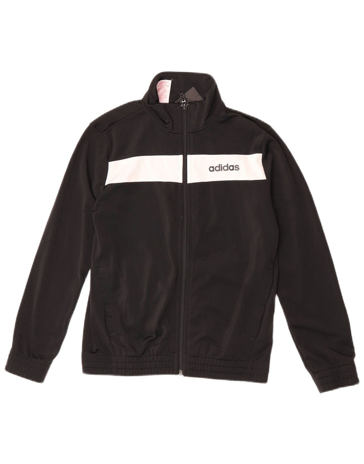 ADIDAS Chaqueta de chándal para niño 10-11 años Negro Poliéster color block