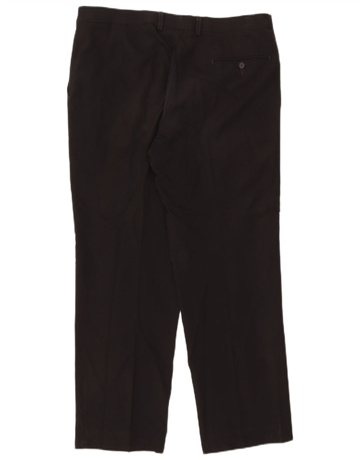Marks & Spencer Pantalón chino recto para hombre W36 L31 Poliéster negro