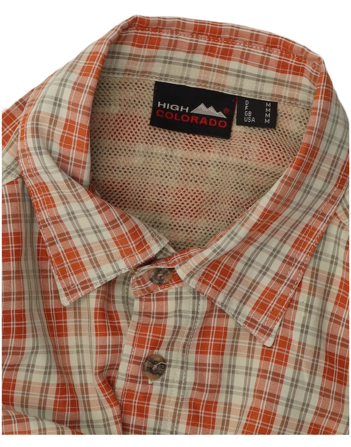 Camisa de manga corta para hombre High Colorado Cuadros naranja medio