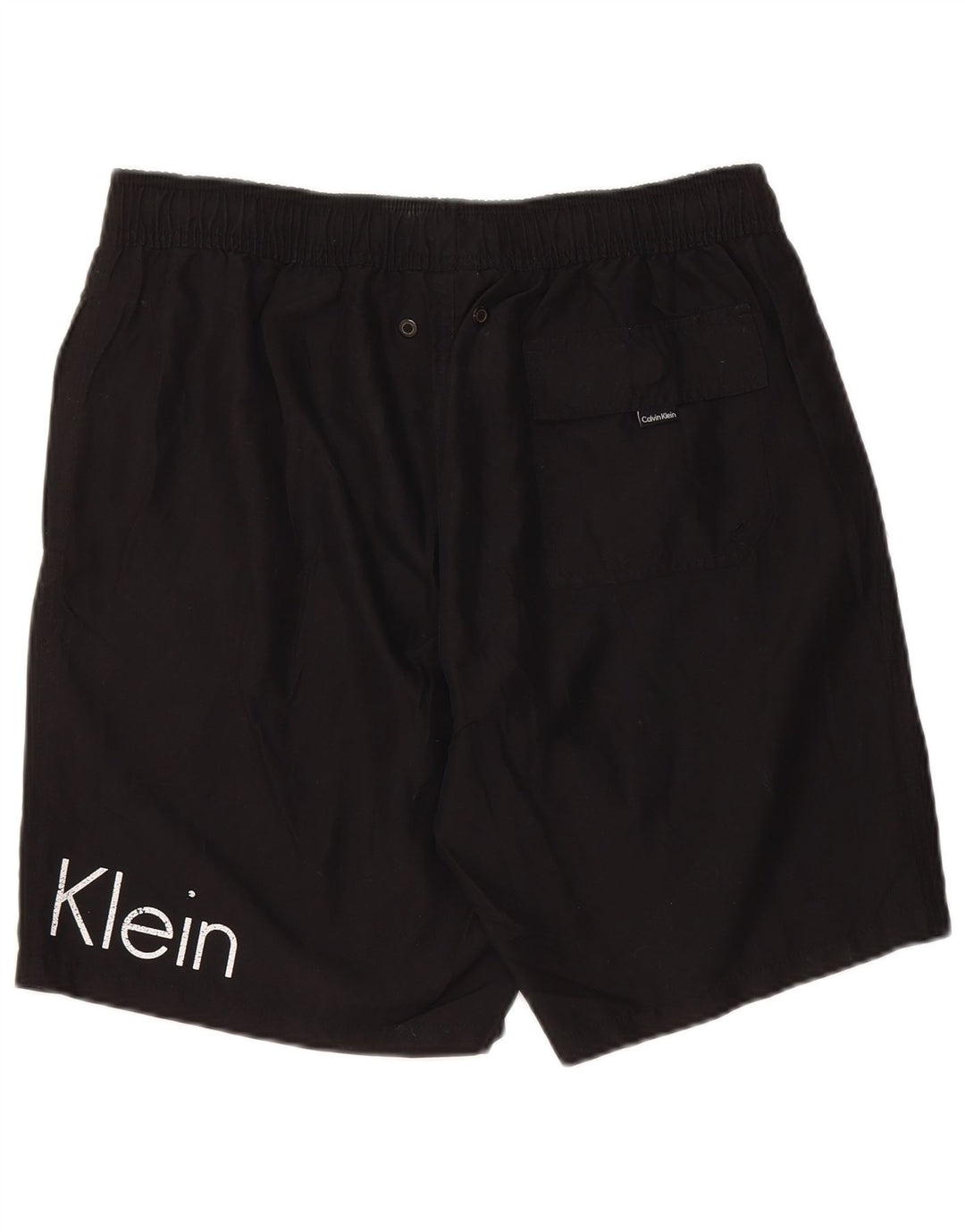 CALVIN KLEIN Bañador con estampado gráfico para hombre, talla grande, poliéster negro