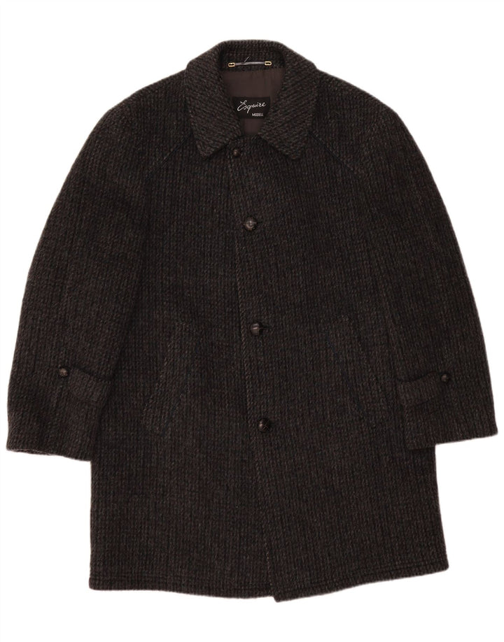 Esquire Abrigo para hombre IT 48 Lana virgen gris medio