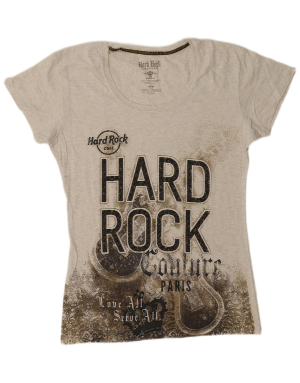 Camiseta estampada Hard Rock Cafe Paris para niña 14-15 años XL Gris moteado