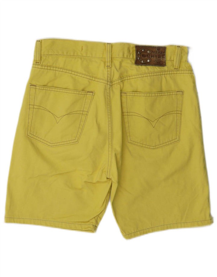 Pantalones Cortos Casuales Diesel Mujer W29 Algodón Amarillo Medio