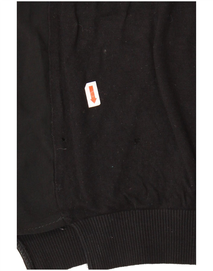 Zara Jersey de manga corta con cuello alto para mujer, talla 40, talla M, color negro