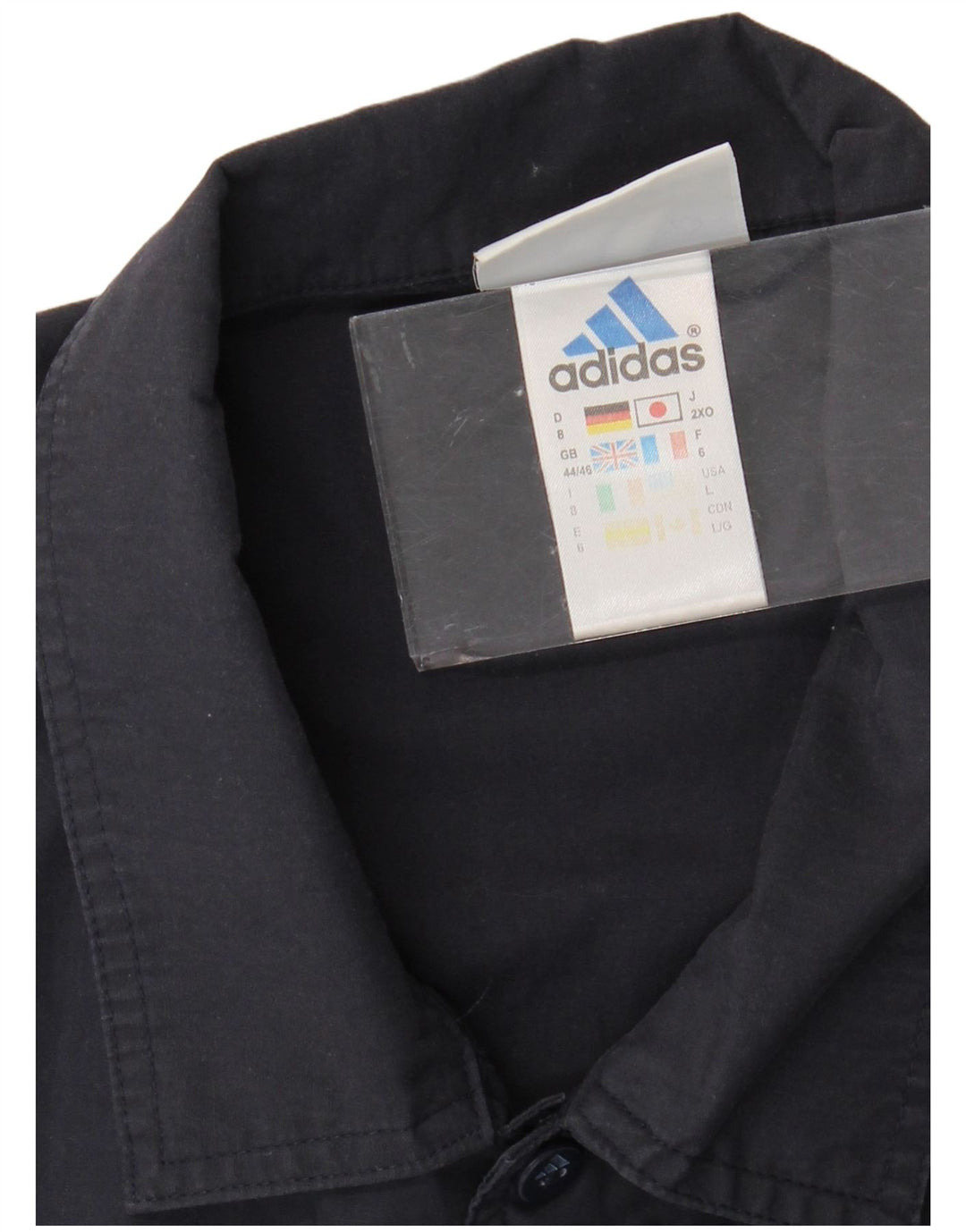 ADIDAS Camisa Manga Corta Hombre UK 44/46 Grande Azul Marino Poliéster