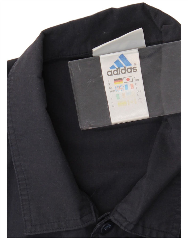 ADIDAS Camisa Manga Corta Hombre UK 44/46 Grande Azul Marino Poliéster