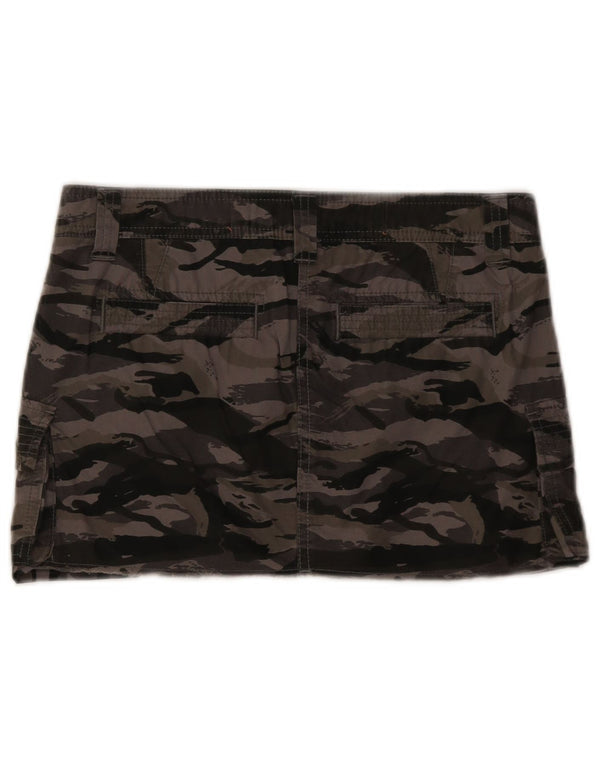 Superdry Minifalda Cargo para Mujer UK 8 Small W27 Gris Camuflaje Algodón