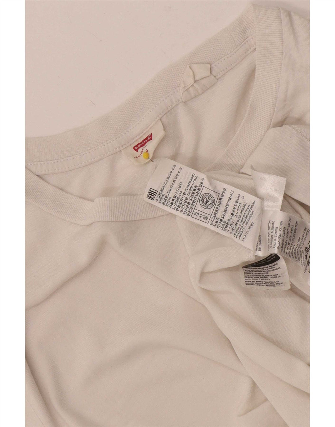 Levi's Camiseta para mujer Top UK 12 Medium White Cotton