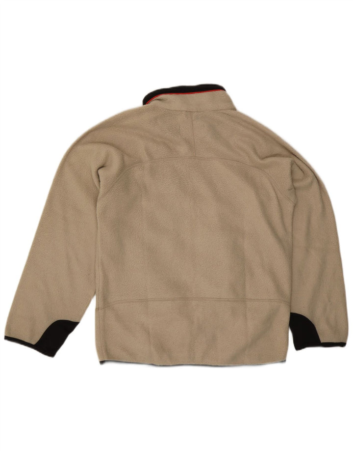 Fila Chaqueta polar para hombre UK 36 Small Beige Colorblock Poliéster
