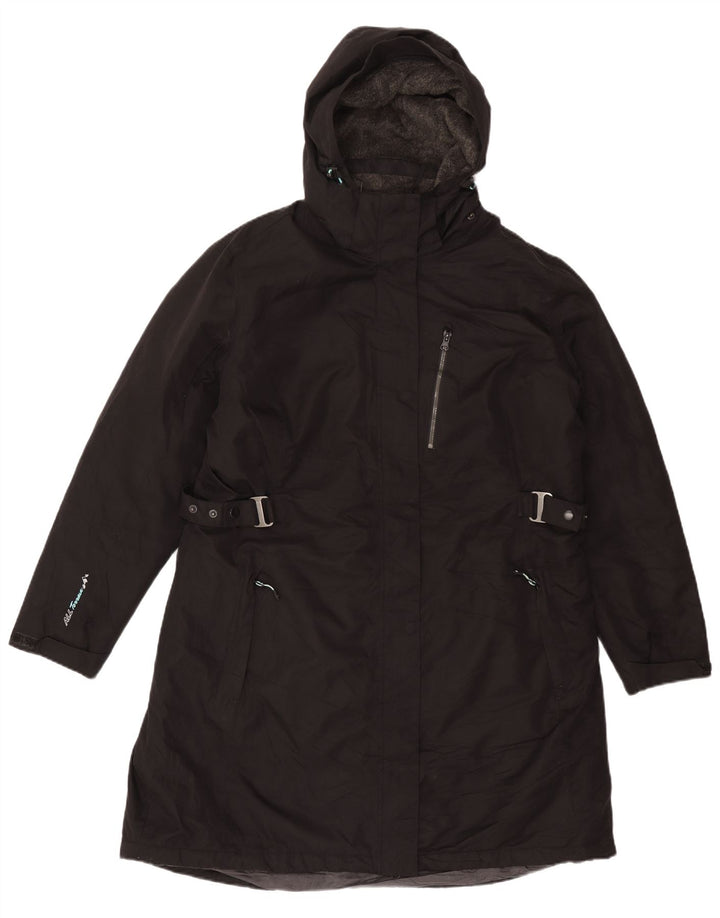 Killtec Abrigo cortavientos con capucha para mujer UK 46 Grande Poliéster negro