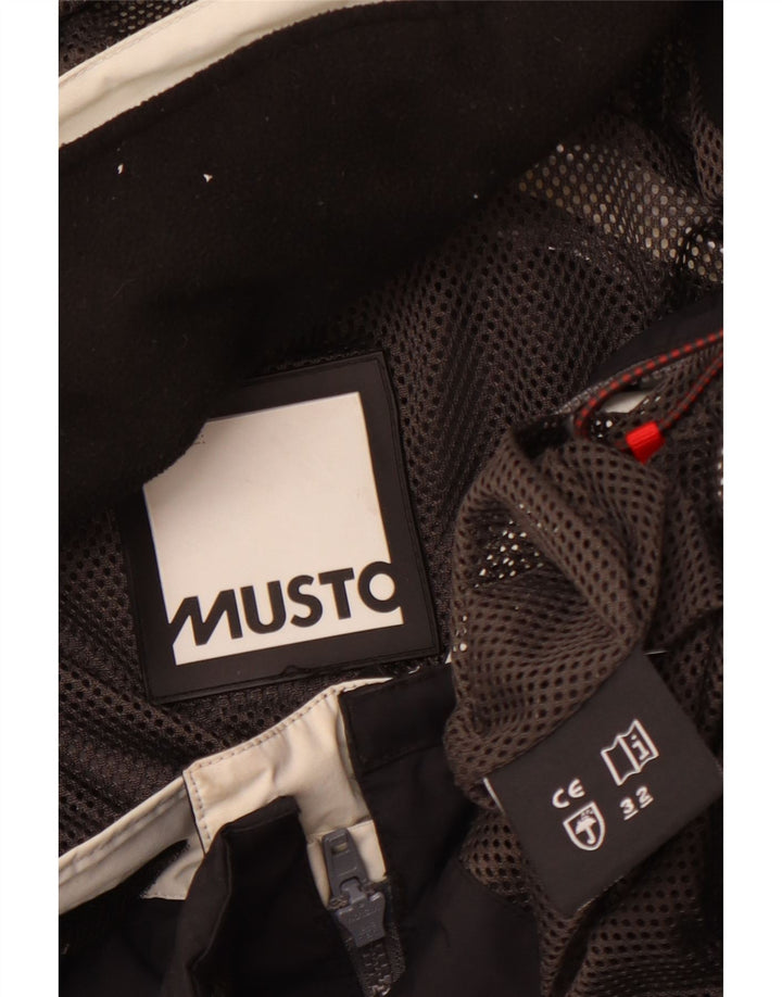Musto Chaqueta impermeable con capucha para hombre UK 40 Large Negro Colorblock Poliamida