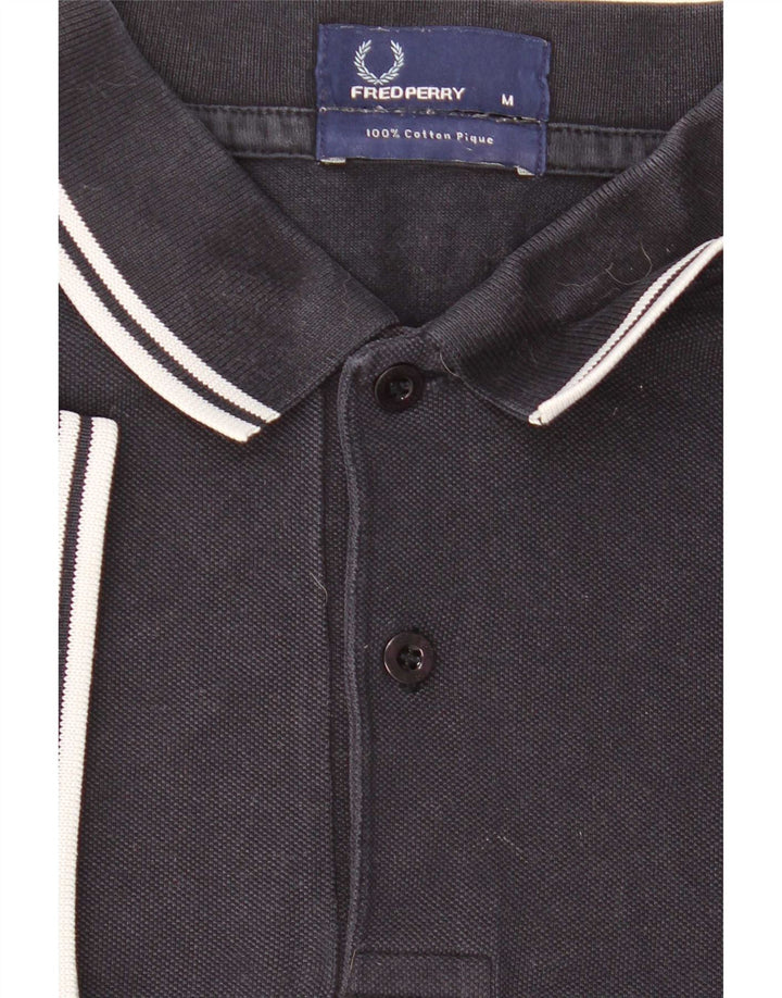 Polo Fred Perry Hombre De Algodón A Rayas Azul Marino Medio