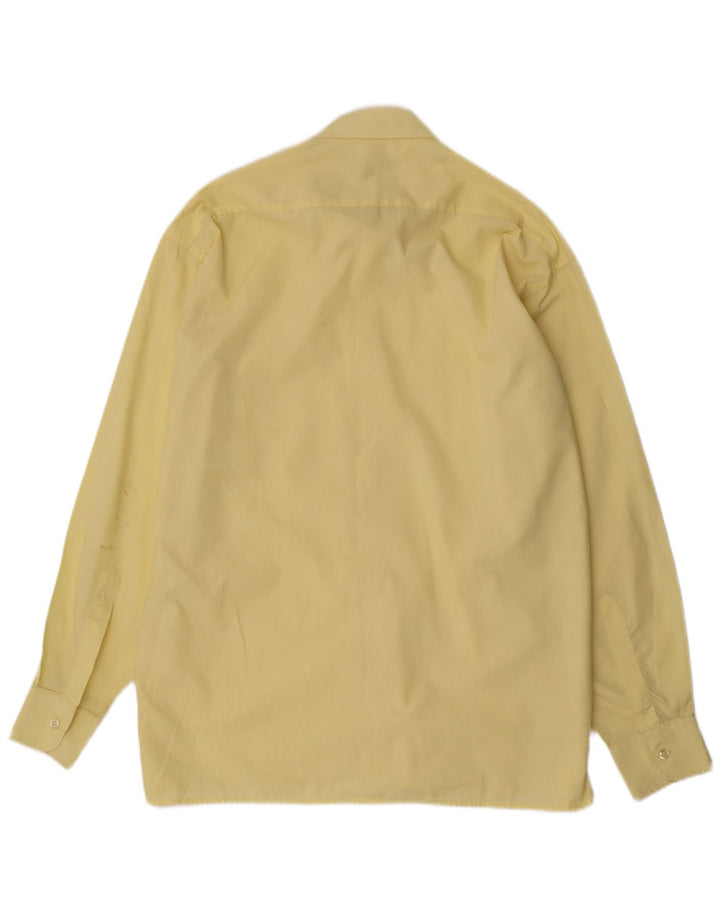Pierre Cardin Camisa para hombre Talla 42 16 1/2 Poliéster amarillo grande