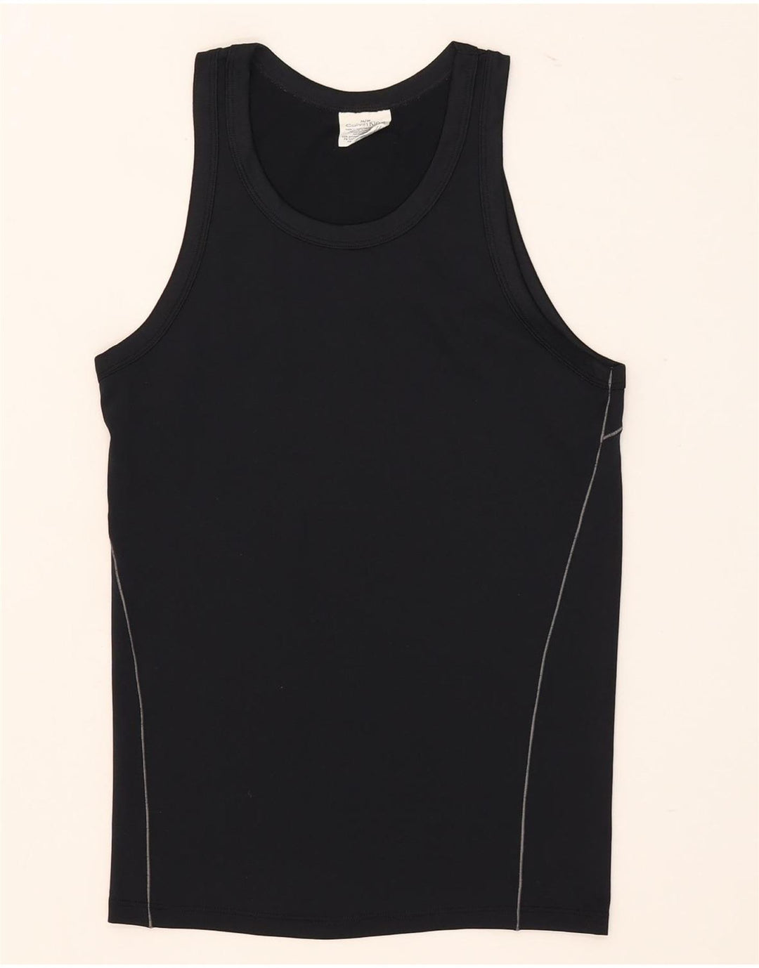 Calvin Klein Mens Chaleco Top Medio Negro Poliéster