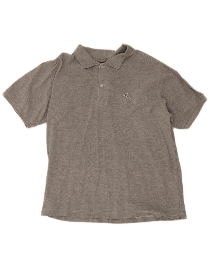 Kappa Polo Hombre Pequeño Algodón Moteado Gris