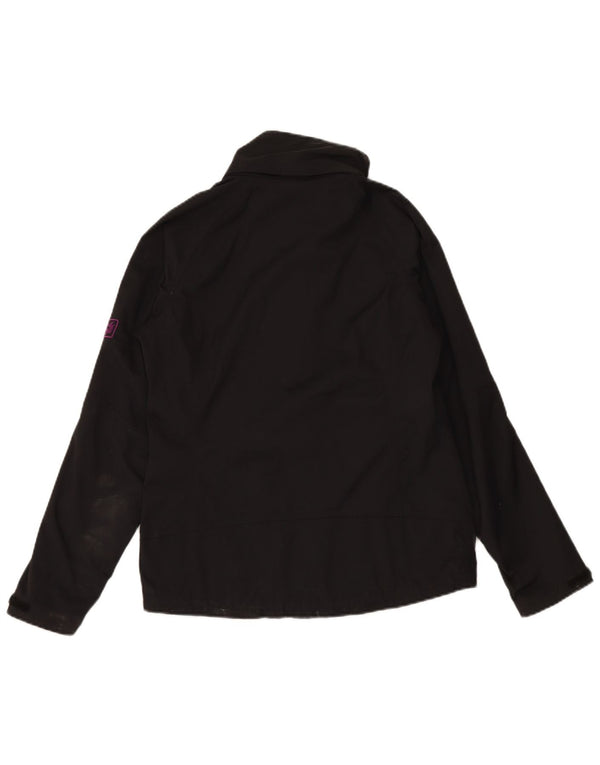 JACK WOLFSKIN Chaqueta impermeable para mujer UK 10 Small Black Polyamide