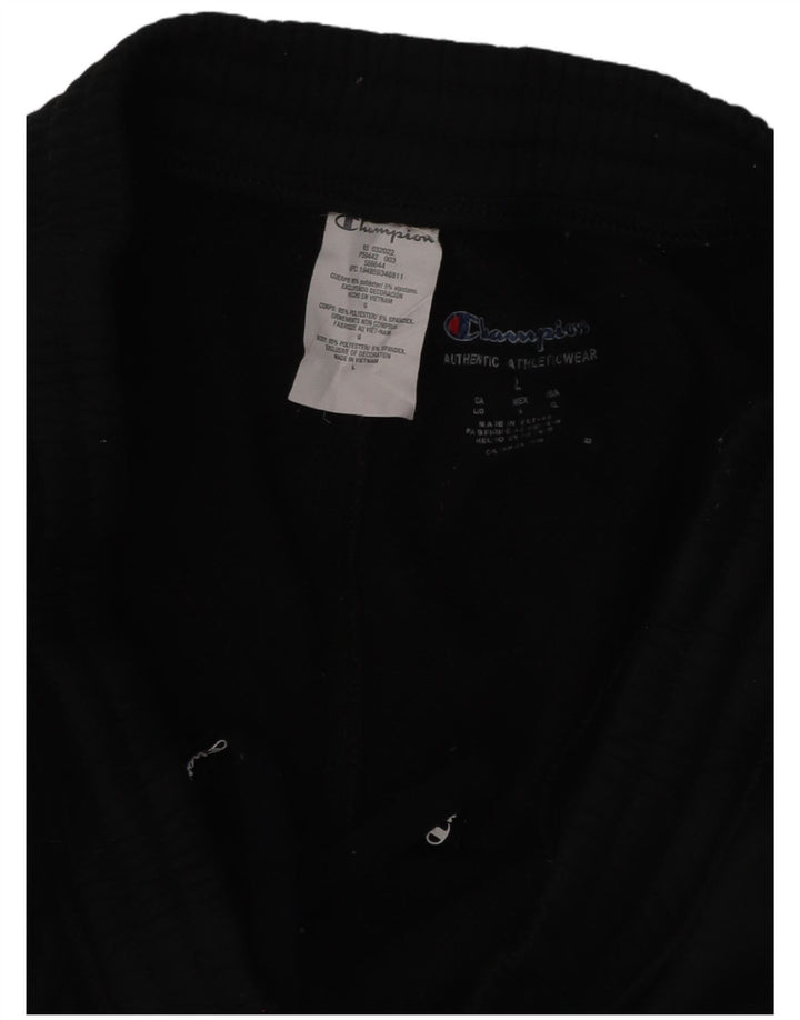 CHAMPION Pantalones de chándal para mujer Joggers UK 14 Large Black Cotton