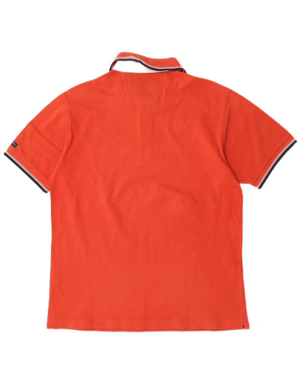 Navigare Polo Hombre XL Algodón Rayas Naranja