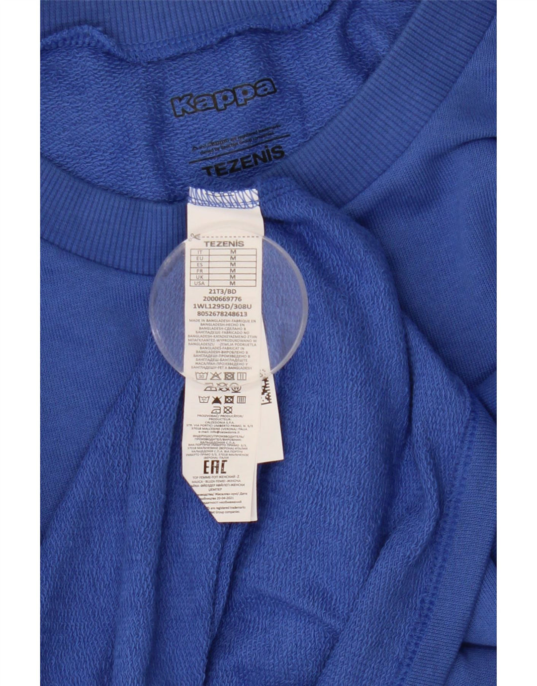 Kappa Mujer Tezenis Graphic Sudadera De Gran Tamaño Jersey UK 44 Azul Medio